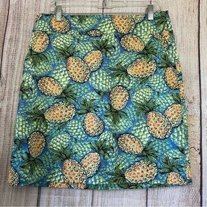 Talbots Womens Tropical pineapple print Skirt size 8